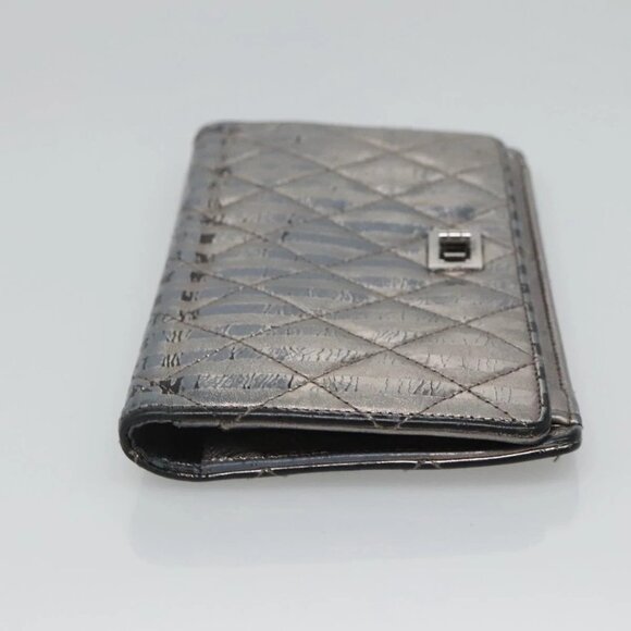 CHANEL 2.55 Matelasse Long Wallet Leather Silver CC - Picture 5 of 16
